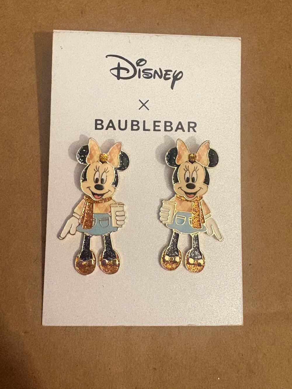 Disney x BaubleBar Minnie Mouse Coffee Earrings
